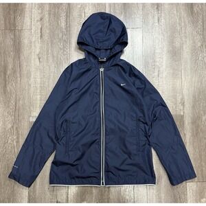 Nike Vintage Full Zip Navy Womens Hoodie Size Small Y2K Running